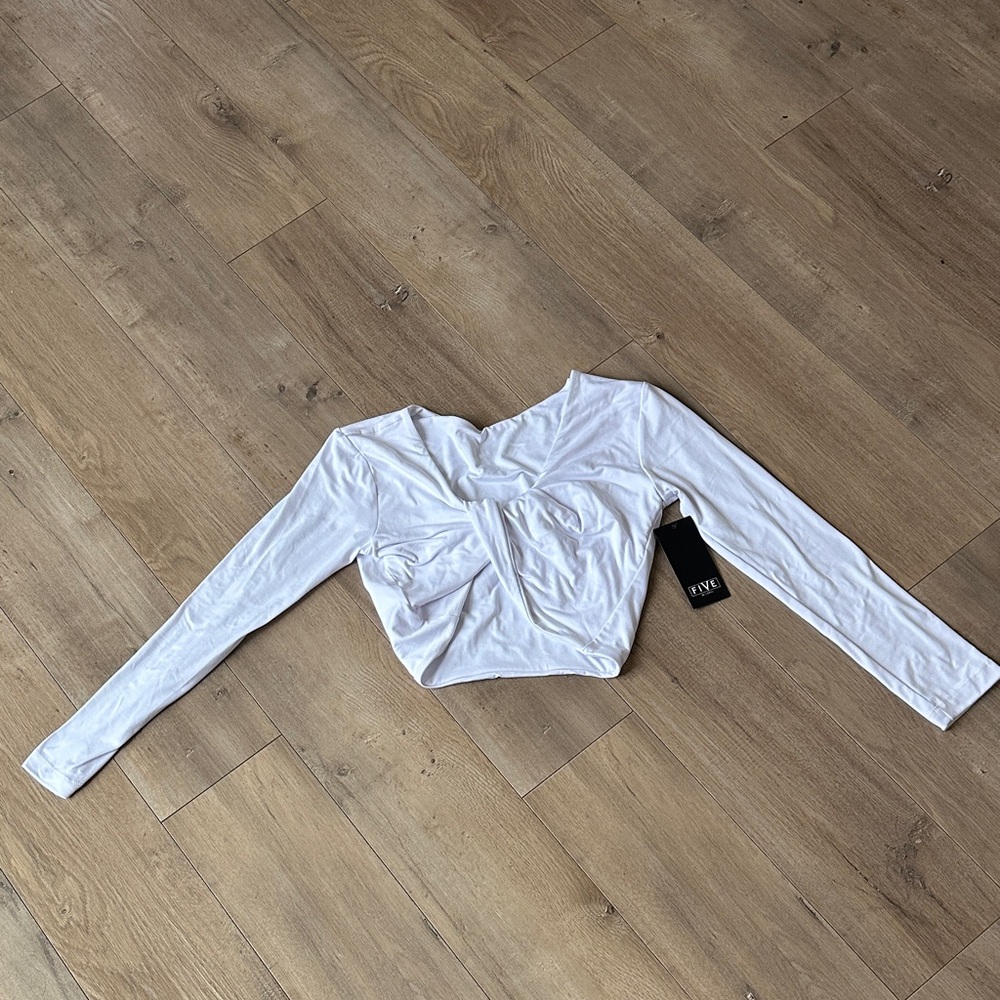 NWT - Five the Label White Long Sleeve Dance Top adult large